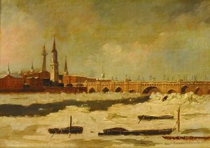 London Bridge During The Frost Of 1795–1796 — Daniel Turner