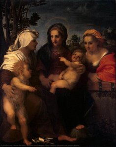 Madonna And Child With Saints Catherine, Elizabeth And John The Baptist — Andrea Del Sarto