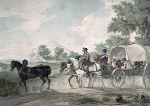 Belgian Wagon Conveying Wounded From The Field — John Augustus Atkinson