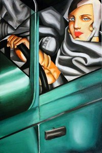 Self-Portrait in the Green Bugatti