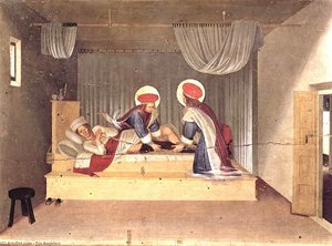 The Healing Of Justinian By Saint Cosmas And Saint Damian (san Marco Altarpiece) — Fra Angelico