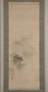 Misty Landscape With Rainbow — Katō Bunrei