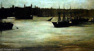 Cheyne Walk From Battersea — Walter Greaves