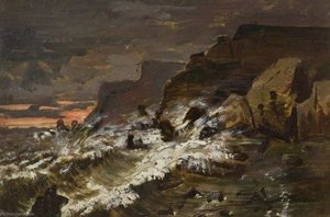 A Scene From 'the Antiquary' (red Head, Arbroath) — Patrick Allan Fraser
