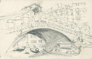 View Of The Ponte Di Rialto, Venice — Sir George Clausen