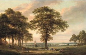 Woolwich From The Conduit Hill, The Thames Estuary Beyond — Paul Sandby