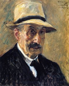 Self Portrait In A Straw Hat — Max Liebermann, Impressionism