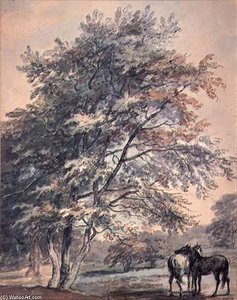 Trees And Horses — George Barret The Elder