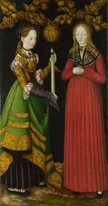 Saints Genevieve And Apollonia — Lucas Cranach The Elder, German Renaissance