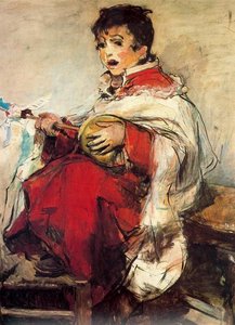 Altar Boy Playing The Zambomba — Ignacio Pinazo Camarlench