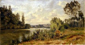 Bords De Fleuve. (la Seine ) — Jouanny Paul, Impressionism