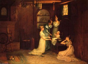 Playing With Baby — Franz Davis Millet