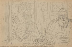 Claude Monet And Marthe Bonnard In The Dining Room At Giverny — Pierre Bonnard, Post-impressionism