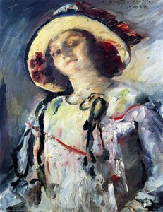 Wilhelmine In A Yellow Hat — Lovis Corinth, Impressionism