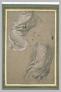 Deux Études De Draperie — Charles Le Brun
