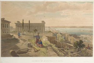 View From The Heights Above Balaklava — William Simpson