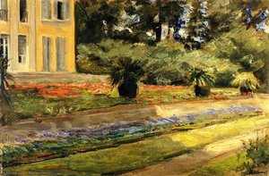 The Terrace In The Garden On Wannsee Toward The Northwest, With The Villa On The Left — Max Liebermann