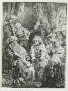 José Contando Sus Sueños — Rembrandt Van Rijn, Baroque Dramatic Lighting