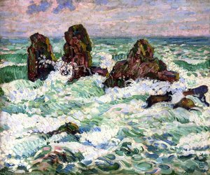 The Rocks — Theo Van Rysselberghe, Neo-impressionistic Pointillism