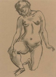 Kneeling Nude — George Grosz