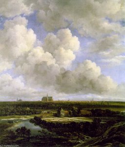 View Of Haarlem With Bleaching Grounds, Ca — Jacob Isaackszoon Van Ruisdael