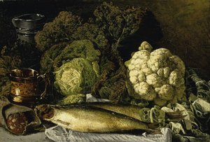 Still Life with Vegetables and Fish