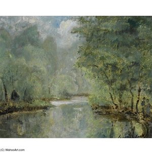 Figures On The Banks Of The River Epte Near Gasny