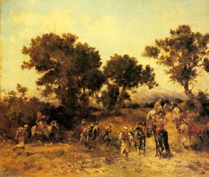 An arab hunting party