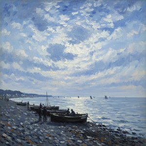 Luminous Solitude: An Impressionist Study In Slate And Cerulean — Marc Duvallier