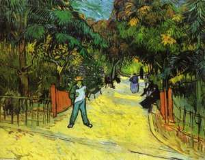 Entrance To The Public Park In Arles — Vincent Willem Van Gogh, Post-impressionism