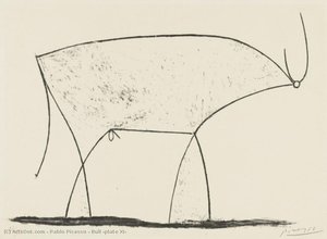 Bull (plate Xi) — Pablo Picasso, Cubist Surrealism