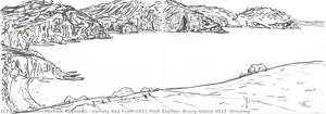 Variety Bay From 1831 Pilot Station, Bruny Island 2013 (drawing) — Michael Reynolds