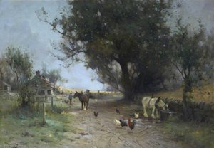 Grey Day, October, On A Perthshire Highway — Robert Russell Macnee