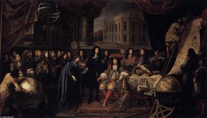 Colbert Presenting The Members Of The Royal Academy Of Sciences To Louis Xiv In 1667 — Henri Testelin, Baroque Style