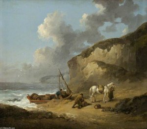 Sea-coast Scene, Smugglers — George Morland