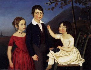 Paul, Maria, And Filomena Von Putzer — Friedrich Wasmann, Biedermeier Realism