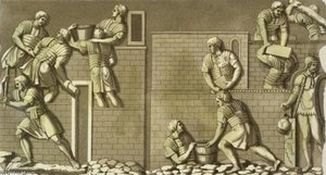 Roman Soldiers Building A Fort