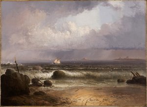 Coming Squall (nahant Beach With A Summer Shower) — Thomas Doughty