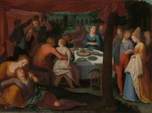 A Nocturnal Banquet, Otto van Veen, 1600 - 1613