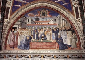 Funeral Of St Augustine (scene 17, South Wall) — Benozzo Gozzoli