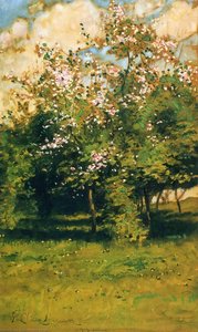 Blossoming Trees — Frederick Childe Hassam, Impressionism