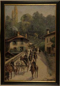 Régiment D'artilleurs Traversant Le Village De Grésy Sur Aix — Morion Jacques
