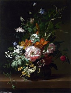 Flowers In A Vase — Rachel Ruysch