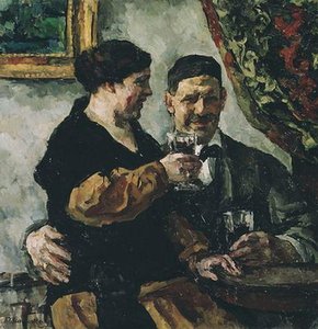Self-portrait With Wife — Pyotr Konchalovsky