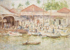 The Market, Belize, British Honduras — Henry Scott Tuke
