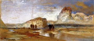 First Sketch Made In The West At Green River, Wyoming — Thomas Moran