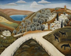 Safed In Galilee, (1927) — Reuven Rubin