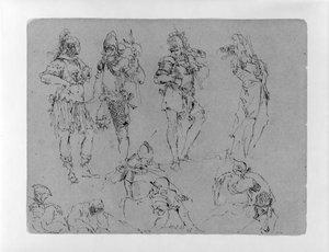 Nine Figures In Military Dress — Thomas Sully