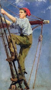 Going Aloft — Henry Scott Tuke