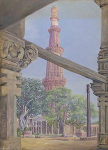 'the Kutub And Iron Pillar. Delhi. India. Novr. 1878' — Marianne North, Victorian Romanticism